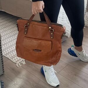 Brown Leather Tote Bag